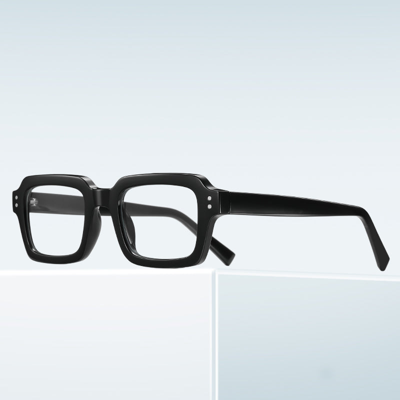 
Monturas de gafas cuadradas y gruesas con aros completos y detalles de doble remache - Imagen 2