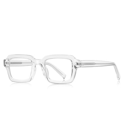 
Monturas de gafas cuadradas y gruesas con aros completos y detalles de doble remache - Imagen 4