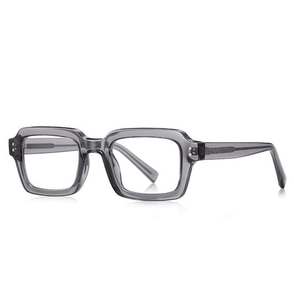
Monturas de gafas cuadradas y gruesas con aros completos y detalles de doble remache - Imagen 6