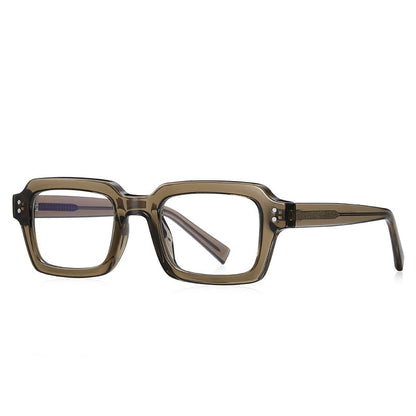 
Monturas de gafas cuadradas y gruesas con aros completos y detalles de doble remache - Imagen 8