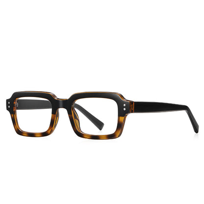 
Monturas de gafas cuadradas y gruesas con aros completos y detalles de doble remache - Imagen 10