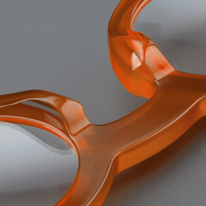 
Monturas de gafas retro redondas de acetato, bordes circulares gruesos y detalles laterales esculpidos - Imagen 9