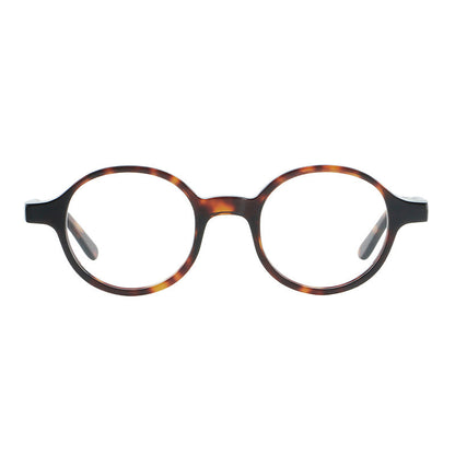 
Monturas de gafas redondas minimalistas de acetato, bordes completos lisos y líneas de patillas limpias - Imagen 8