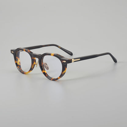 
Monturas de gafas redondas de acetato con esquinas superiores definidas y almohadillas nasales - Imagen 8