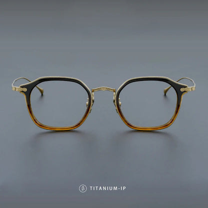 
Monturas de gafas retro cuadradas de titanio con aros completos finos y diseño de esquinas redondeadas - Imagen 7
