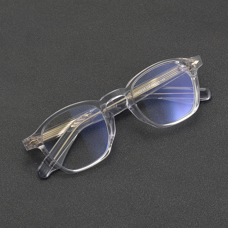 
Monturas de gafas cuadradas de acetato con bordes suavemente redondeados y almohadillas nasales