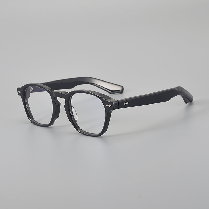 
Monturas de gafas cuadradas de acetato con bordes suavemente redondeados y almohadillas nasales