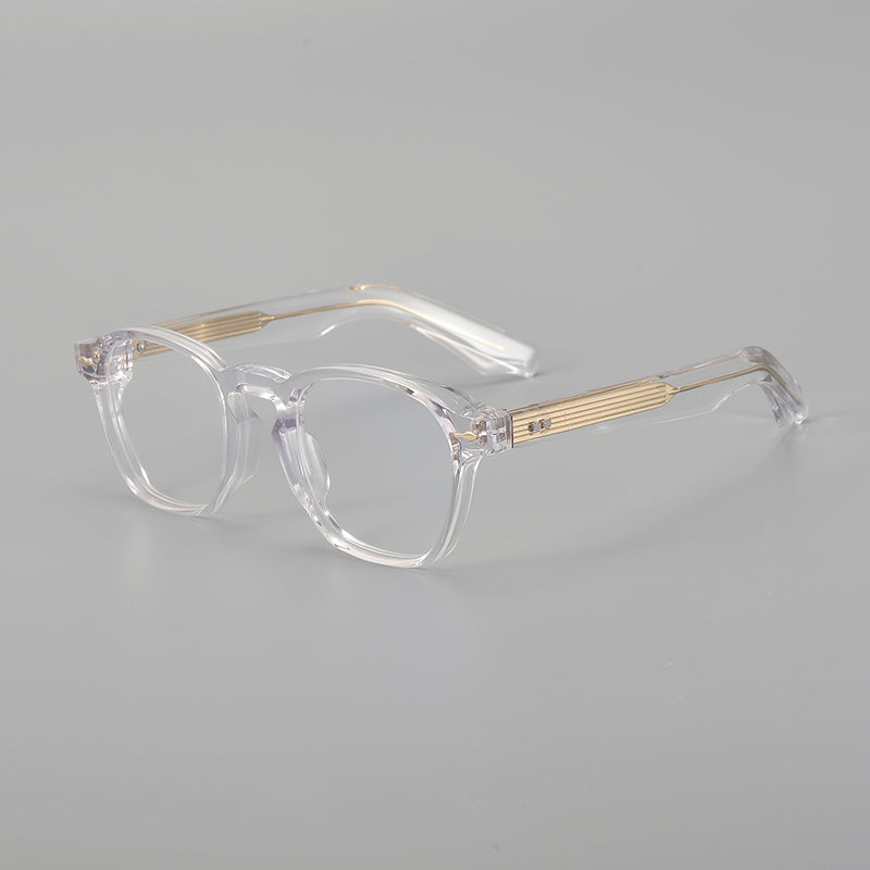 
Monturas de gafas cuadradas de acetato con bordes suavemente redondeados y almohadillas nasales
