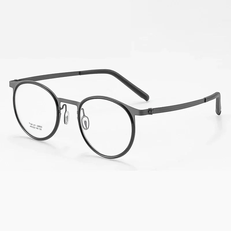 
Monturas de gafas Panto vintage de acetato con aros delgados y detalle de puente recto