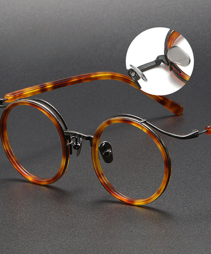 
Monturas de gafas redondas vintage de titanio con puente de metal en varios estilos - Imagen 8