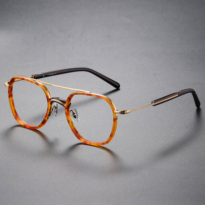 
Monturas de gafas redondas vintage de titanio con puente de metal en varios estilos - Imagen 11