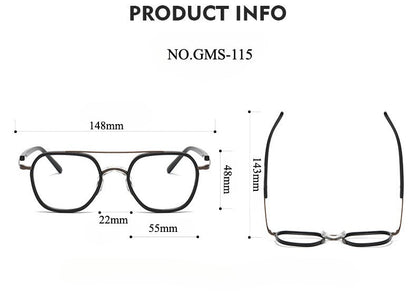 
Monturas de gafas redondas vintage de titanio con puente de metal en varios estilos - Imagen 15