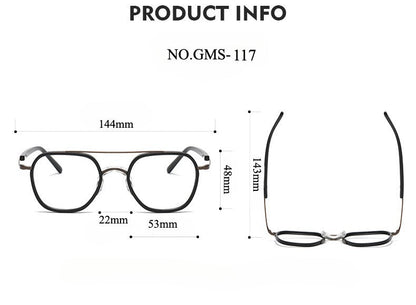 
Monturas de gafas redondas vintage de titanio con puente de metal en varios estilos - Imagen 16