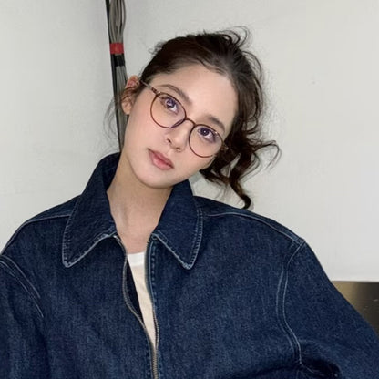 
Monturas de gafas redondeadas con perfil fino, color marrón té o negro - Imagen 5