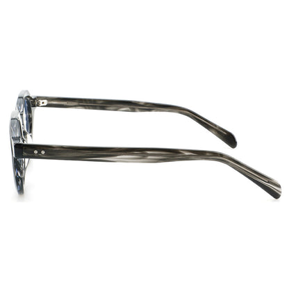 
Montura de gafas redondas vintage de acetato con puente de cerradura y detalles de remaches cuadrados - Imagen 7
