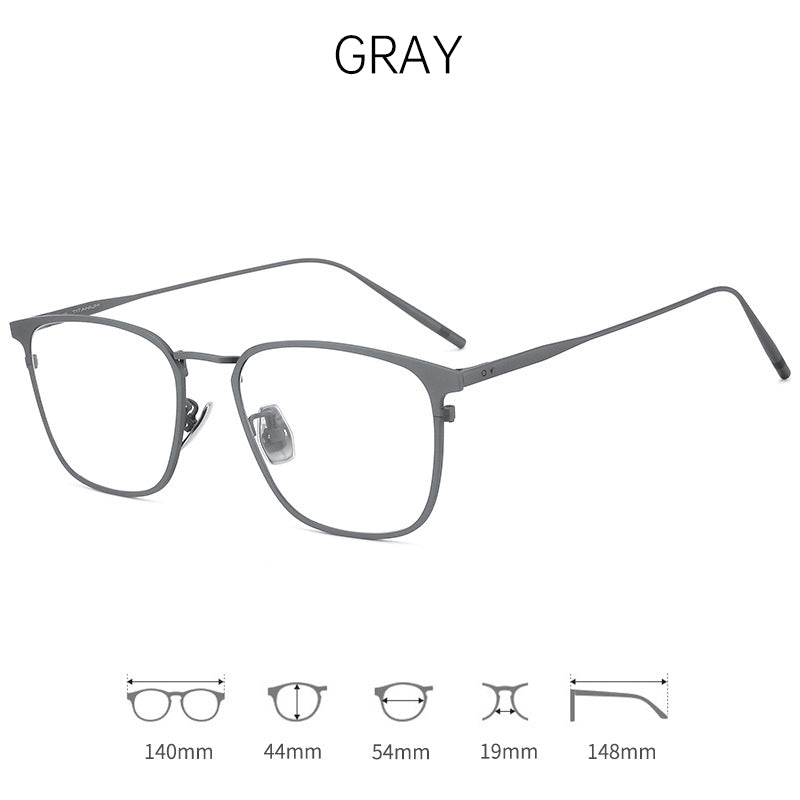 
Monturas de gafas rectangulares hechas a mano, de aro completo fino y con plaquetas nasales