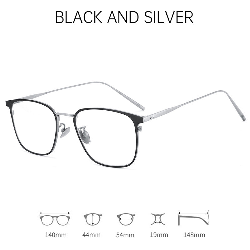 
Monturas de gafas rectangulares hechas a mano, de aro completo fino y con plaquetas nasales