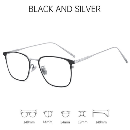
Monturas de gafas rectangulares hechas a mano, de aro completo fino y con plaquetas nasales - Imagen 8
