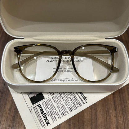 
Monturas de gafas cuadradas con esquinas suaves, verde oliva - Imagen 2