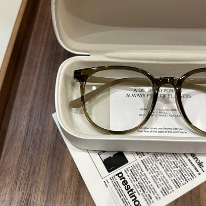 
Monturas de gafas cuadradas con esquinas suaves, verde oliva - Imagen 3