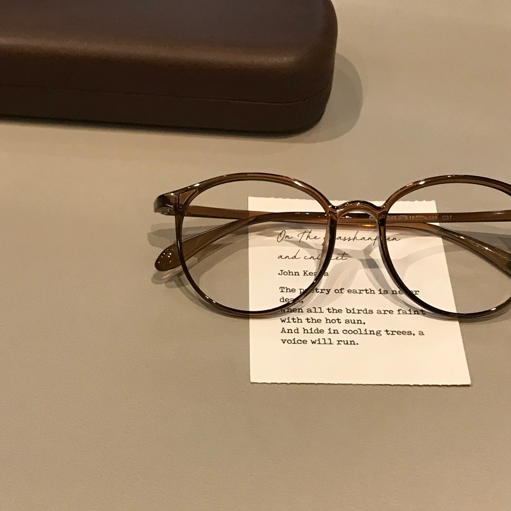 
Monturas de gafas cuadradas redondeadas con varillas finas, color marrón té o carey mate