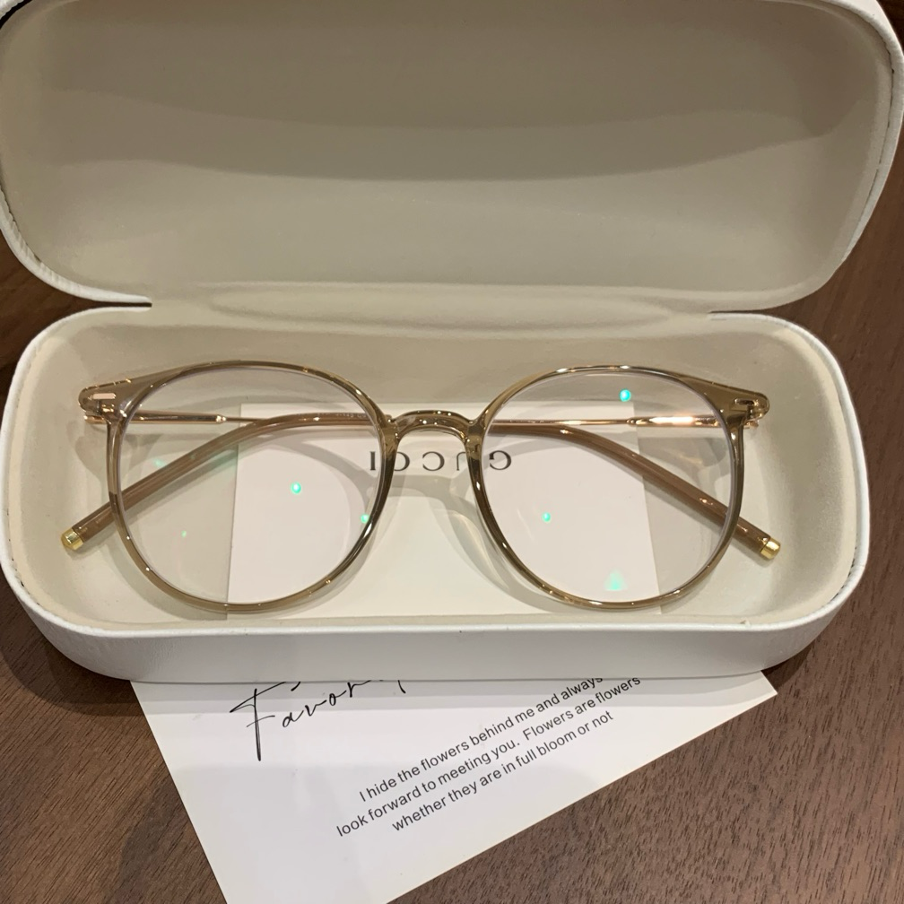 
Monturas de gafas redondas con línea de cejas definida, color marrón té frío o marrón té oolong - Té Oolong Marrón