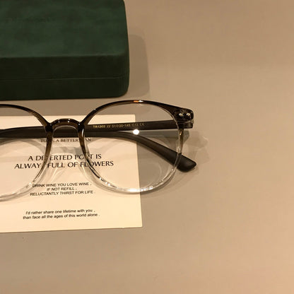 
Monturas de gafas ovaladas con construcción TR, marrón café degradado o negro - Imagen 3
