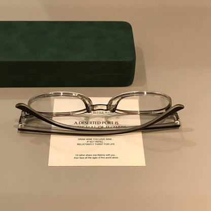 
Monturas de gafas ovaladas con construcción TR, marrón café degradado o negro - Imagen 4