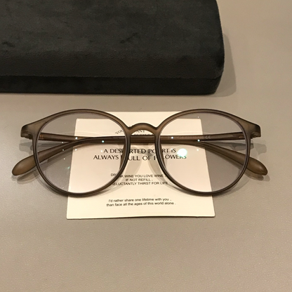 
Monturas de gafas redondeadas de gran tamaño con acabado mate, color marrón té - Imagen 2