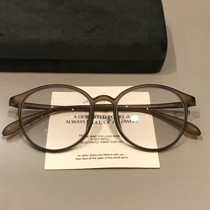 
Monturas de gafas redondeadas de gran tamaño con acabado mate, color marrón té