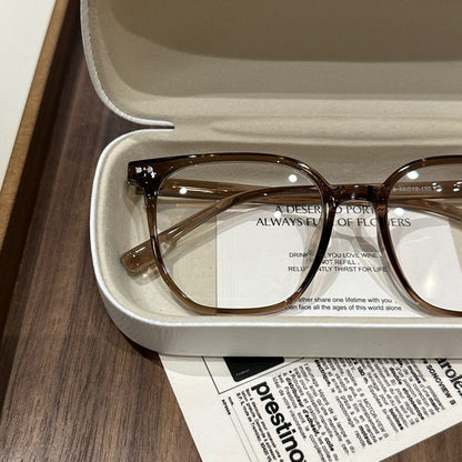 
Monturas de gafas cuadradas redondeadas de gran tamaño, azul grisáceo hielo, negro degradado o marrón frío - Imagen 3