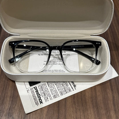 
Monturas de gafas cuadradas redondeadas de gran tamaño, azul grisáceo hielo, negro degradado o marrón frío - Imagen 5