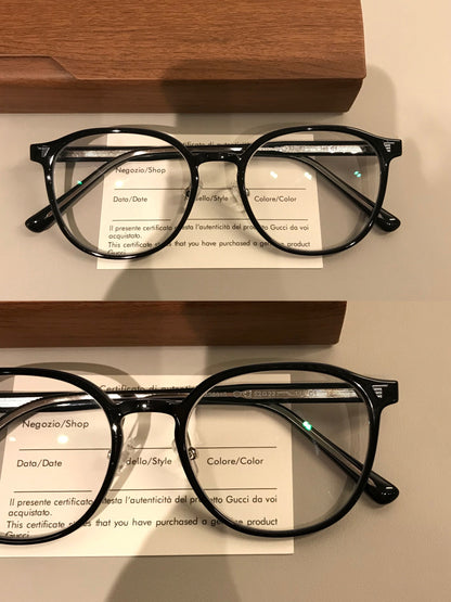 
Monturas de gafas cuadradas redondeadas con ceja elevada, carey ámbar o negro - Imagen 3