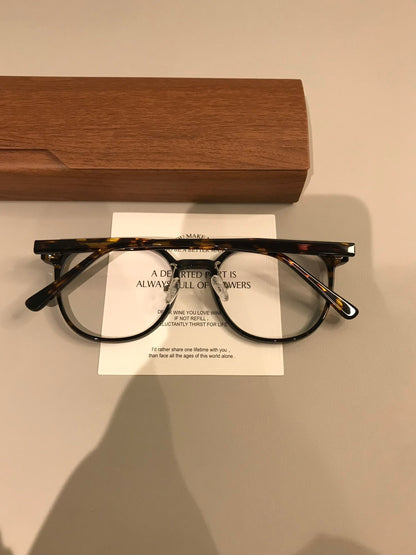 
Monturas de gafas cuadradas redondeadas con ceja elevada, carey ámbar o negro - Imagen 6
