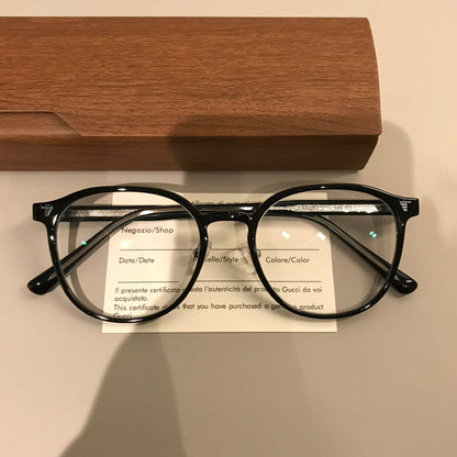 
Monturas de gafas cuadradas redondeadas con ceja elevada, carey ámbar o negro - Imagen 7