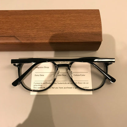 
Monturas de gafas cuadradas redondeadas con ceja elevada, carey ámbar o negro - Imagen 9