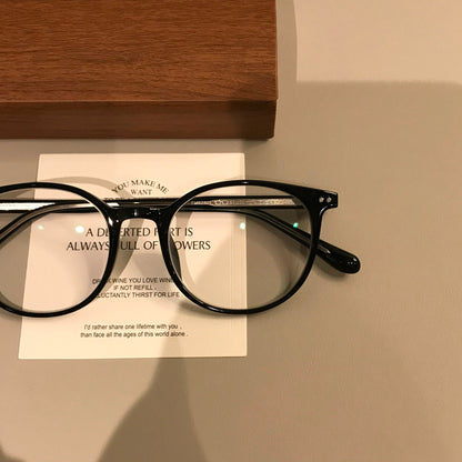 
Monturas de gafas redondas retro con puente de cerradura, en carey o negro - Imagen 8