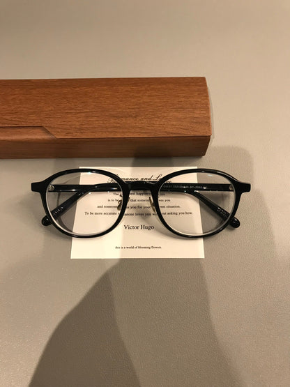 
Monturas de gafas ovaladas con borde superior grueso, negro, burdeos o carey - Imagen 4