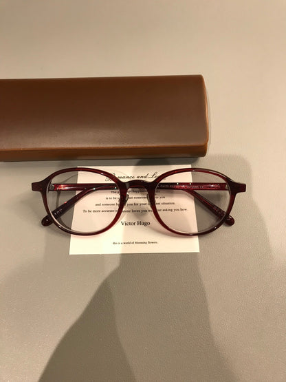 
Monturas de gafas ovaladas con borde superior grueso, negro, burdeos o carey - Imagen 5