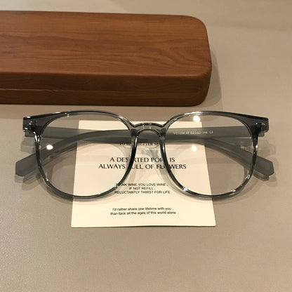 
Montura de gafas cuadrada extragrande con frente ancho, negro mate - Imagen 5