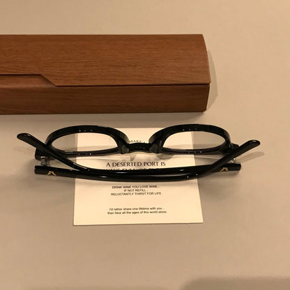 
Monturas de gafas ovaladas compactas con aros gruesos, negro o carey - Imagen 7