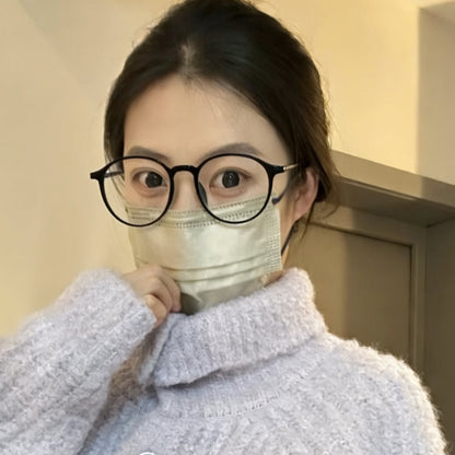 
Monturas de gafas redondas con puente tipo cerradura, negro o marrón té transparente - Imagen 3