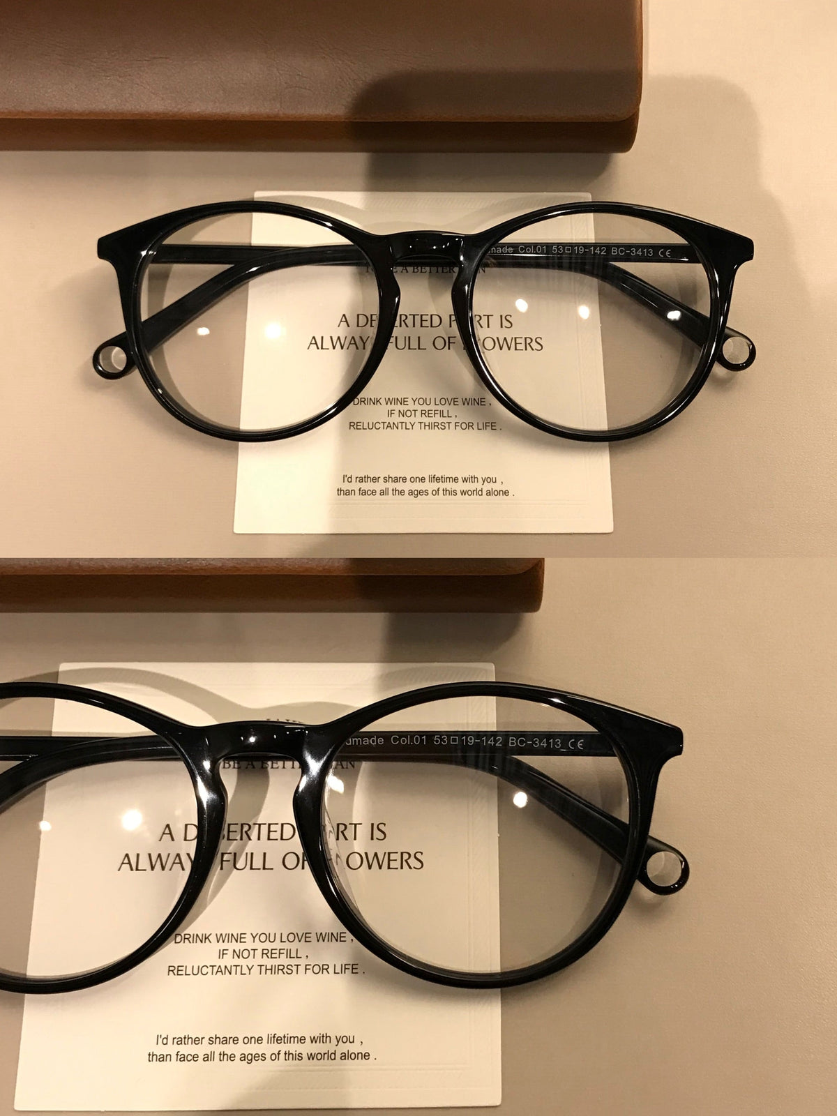 
Monturas de gafas cuadradas redondeadas con varillas decorativas, cuatro colores de montura - Imagen 3