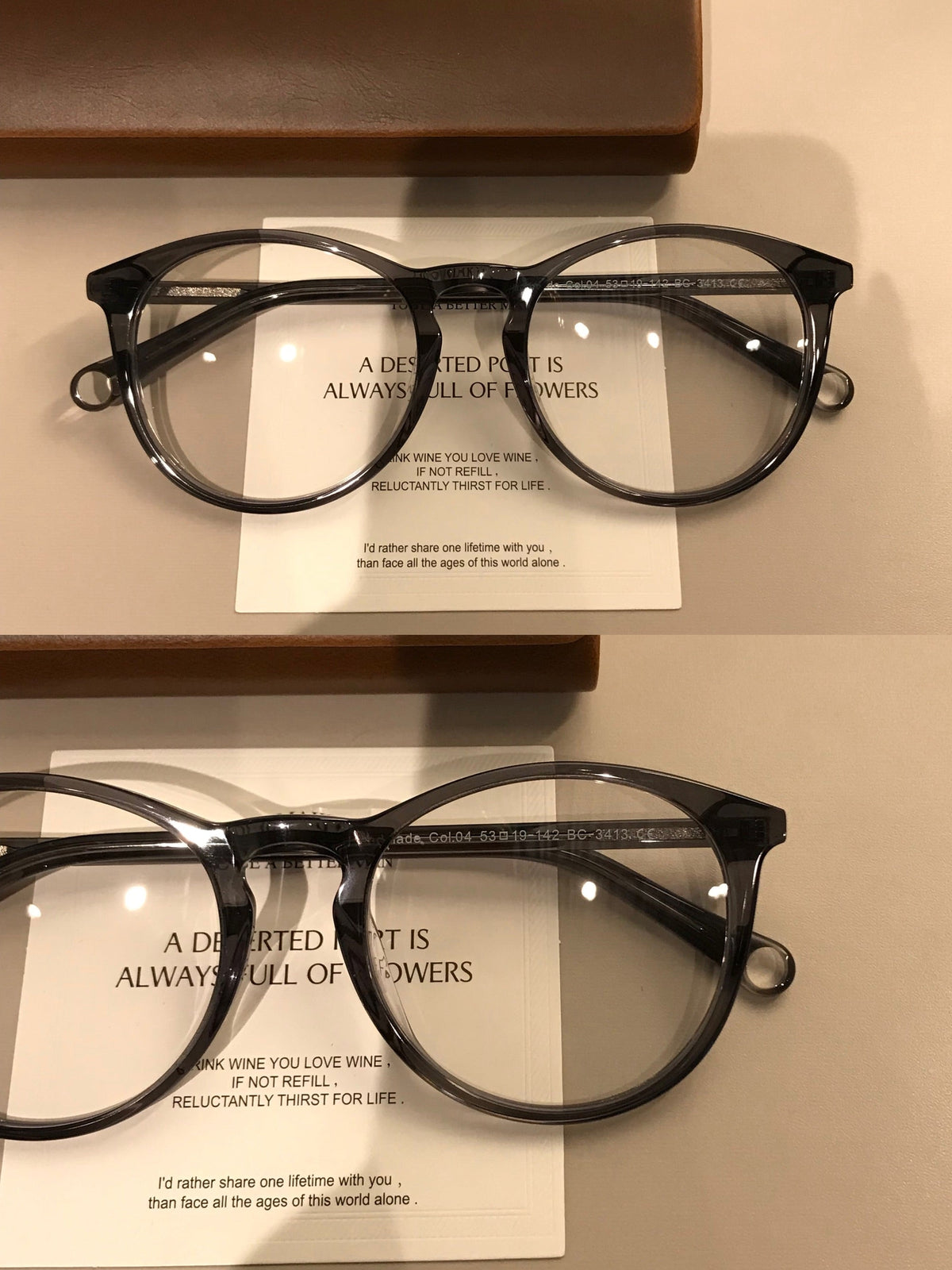 
Monturas de gafas cuadradas redondeadas con varillas decorativas, cuatro colores de montura - Imagen 5