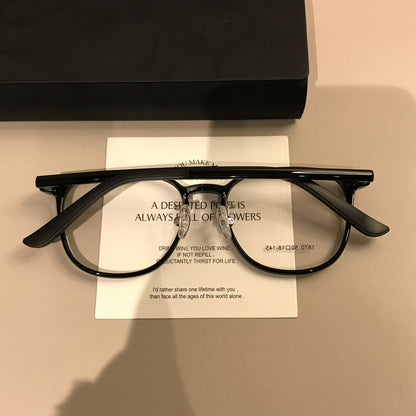 
Monturas de gafas redondas y compactas con detalles en las esquinas, negro, marrón café o carey - Imagen 6