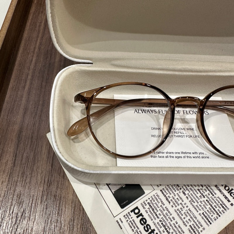 
Monturas de gafas cuadradas redondeadas con varillas finas, color marrón té, negro o transparente - Imagen 2