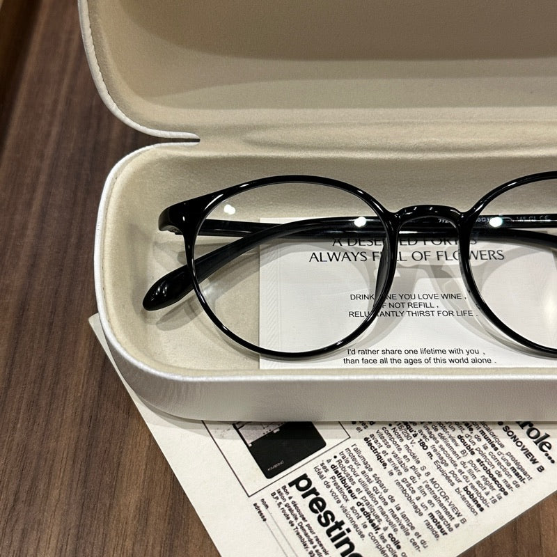 
Monturas de gafas cuadradas redondeadas con varillas finas, color marrón té, negro o transparente - Imagen 5