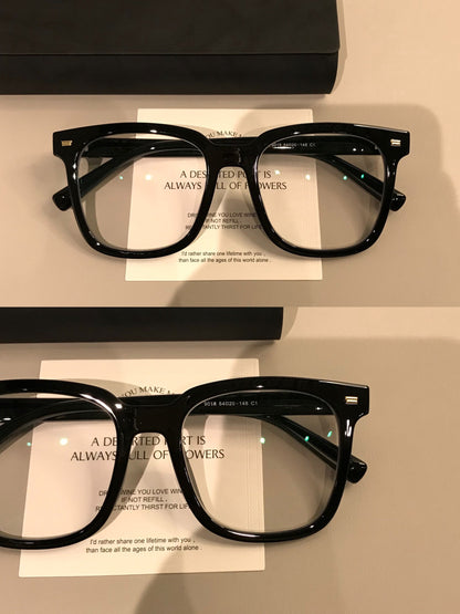 
Monturas de gafas cuadradas con ceja superior recta, negras - Imagen 2