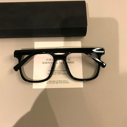 
Monturas de gafas cuadradas con ceja superior recta, negras - Imagen 4