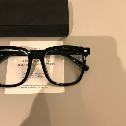 
Monturas de gafas cuadradas con ceja superior recta, negras - Imagen 5